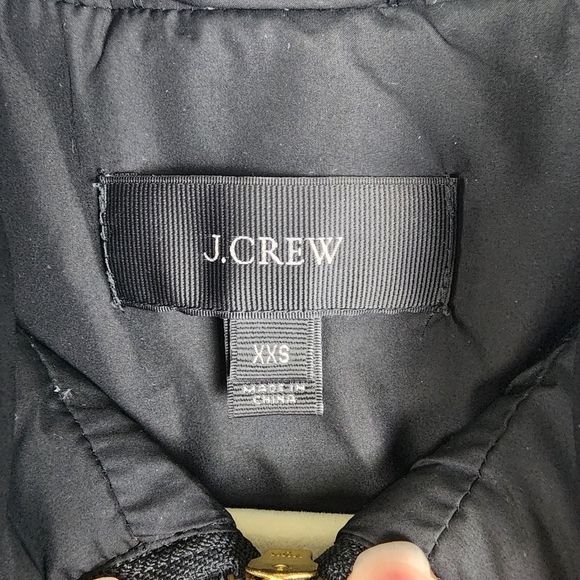 J Crew Black Quilted Puffer Vest with Down and Feather Filling Size XXS - Picture 4 of 7
